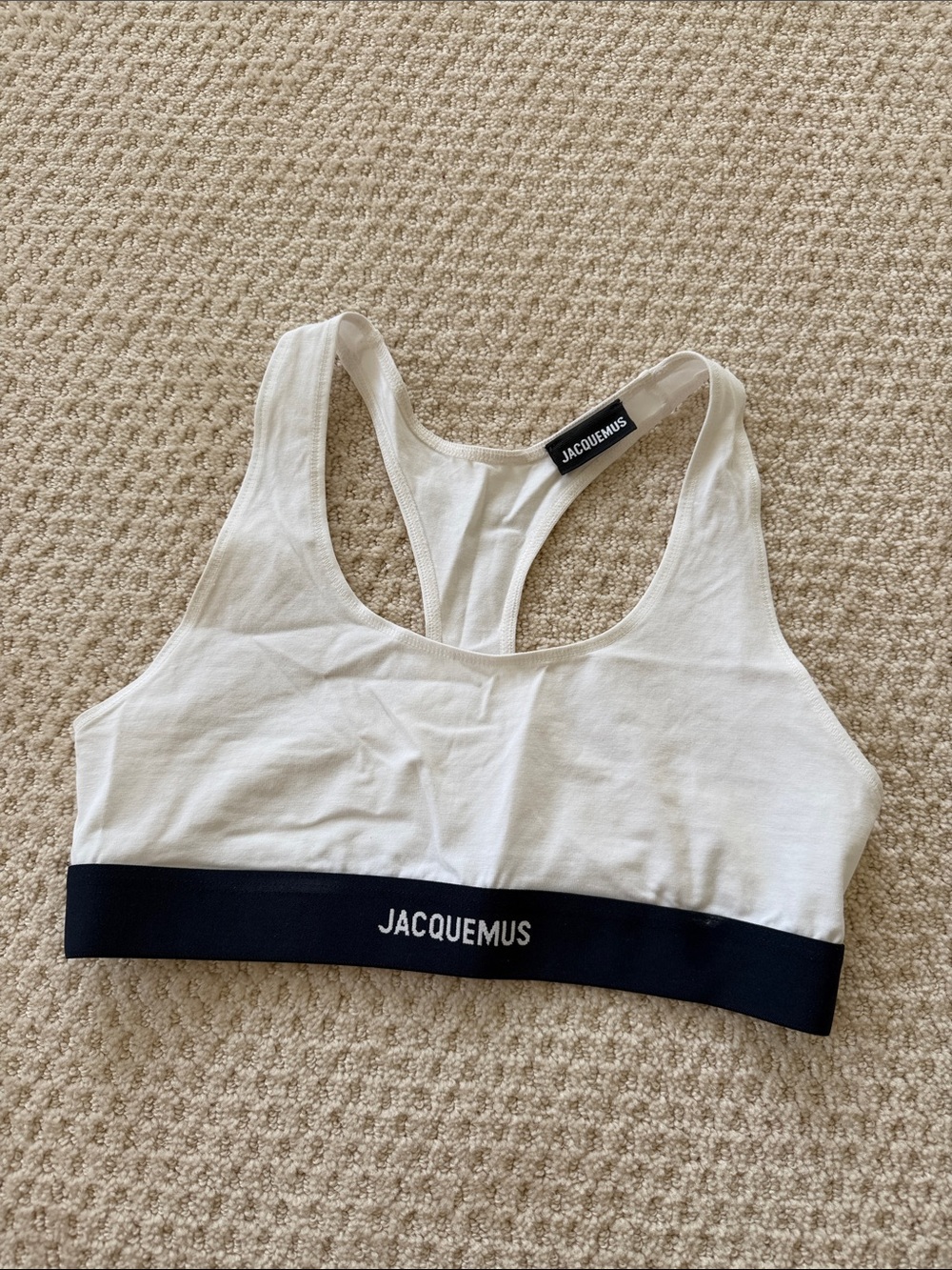Jacquemus White Racerback sports bra